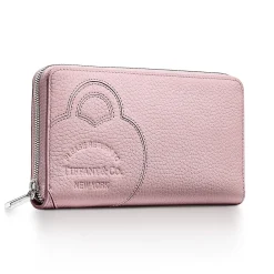 Tiffany & Co. Return to Tiffany® Large Zip Wallet in Crystal Pink Leather | ^Women Small Leather Goods|Women's Accessories