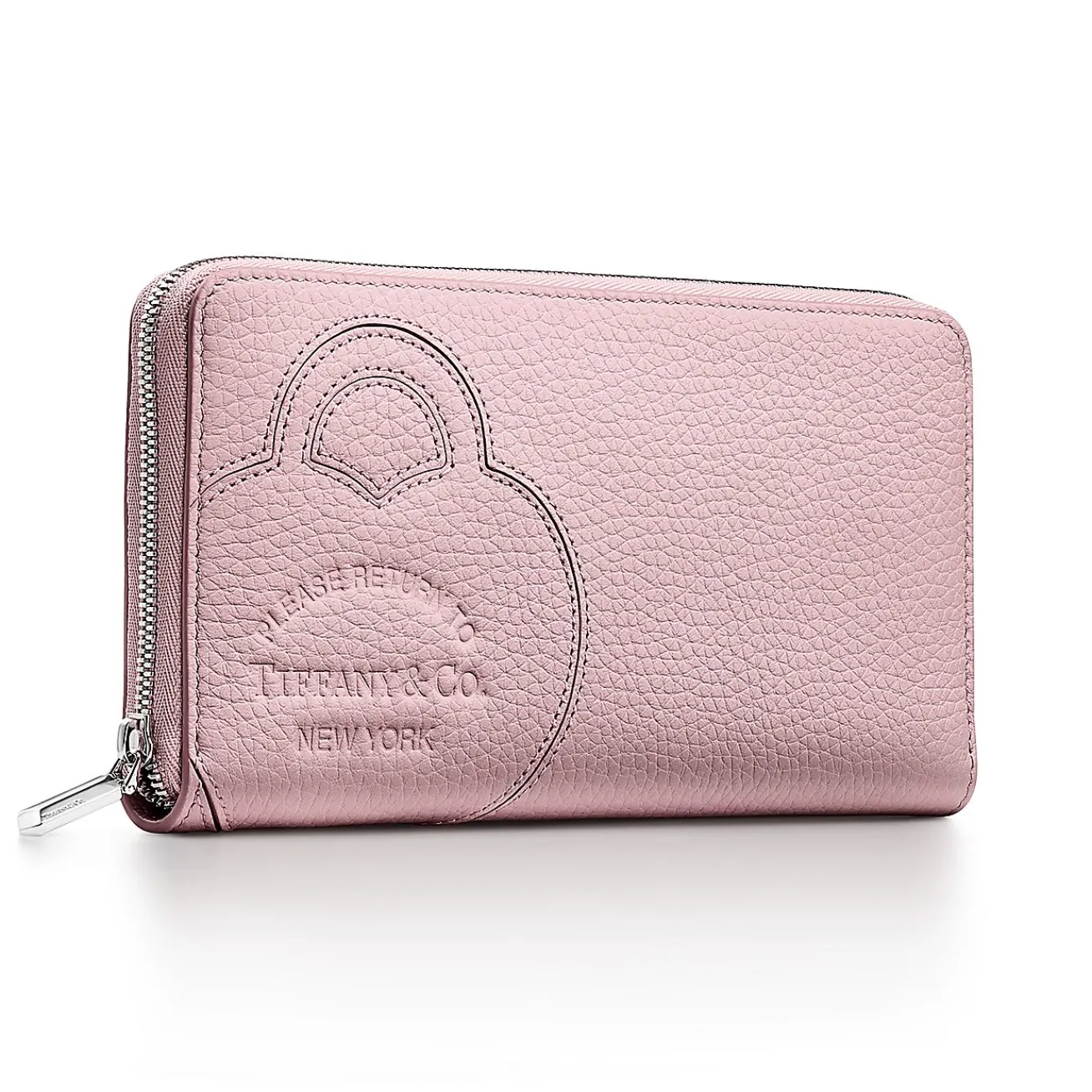 Tiffany & Co. Return to Tiffany® Large Zip Wallet in Crystal Pink Leather | ^Women Small Leather Goods|Women's Accessories