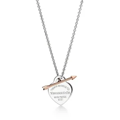 Tiffany & Co. Return to Tiffany® Lovestruck Heart Tag Pendant in Silver and Rose Gold, Medium | ^ Necklaces & Pendants|Gifts for Her