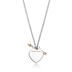 Tiffany & Co. Return to Tiffany® Lovestruck Heart Tag Pendant in Silver and Rose Gold, Medium | ^ Necklaces & Pendants|Gifts for Her