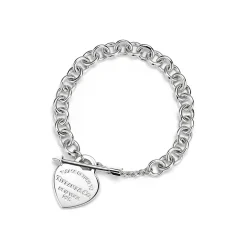 Tiffany & Co. Return to Tiffany® Lovestruck Heart Tag Bracelet in Silver, Medium | ^ Bracelets|Gifts for Her