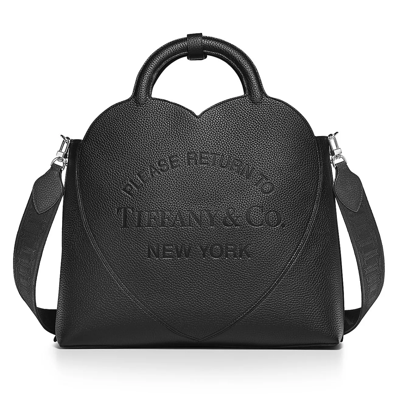 Tiffany & Co. Return to Tiffany® Medium Tote Bag in Black Leather | ^Women Bags|Women's Accessories
