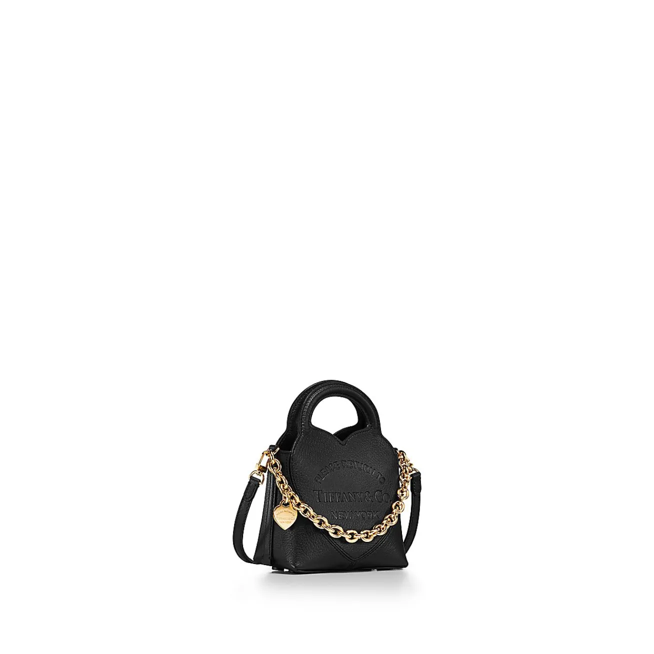 Tiffany & Co. Return to Tiffany® Micro Tote in Black Leather | ^Women Bags|Women's Accessories