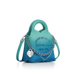 Tiffany & Co. Return to Tiffany® Micro Tote Bag in Infinity Blue Leather | ^Women Bags|Women's Accessories