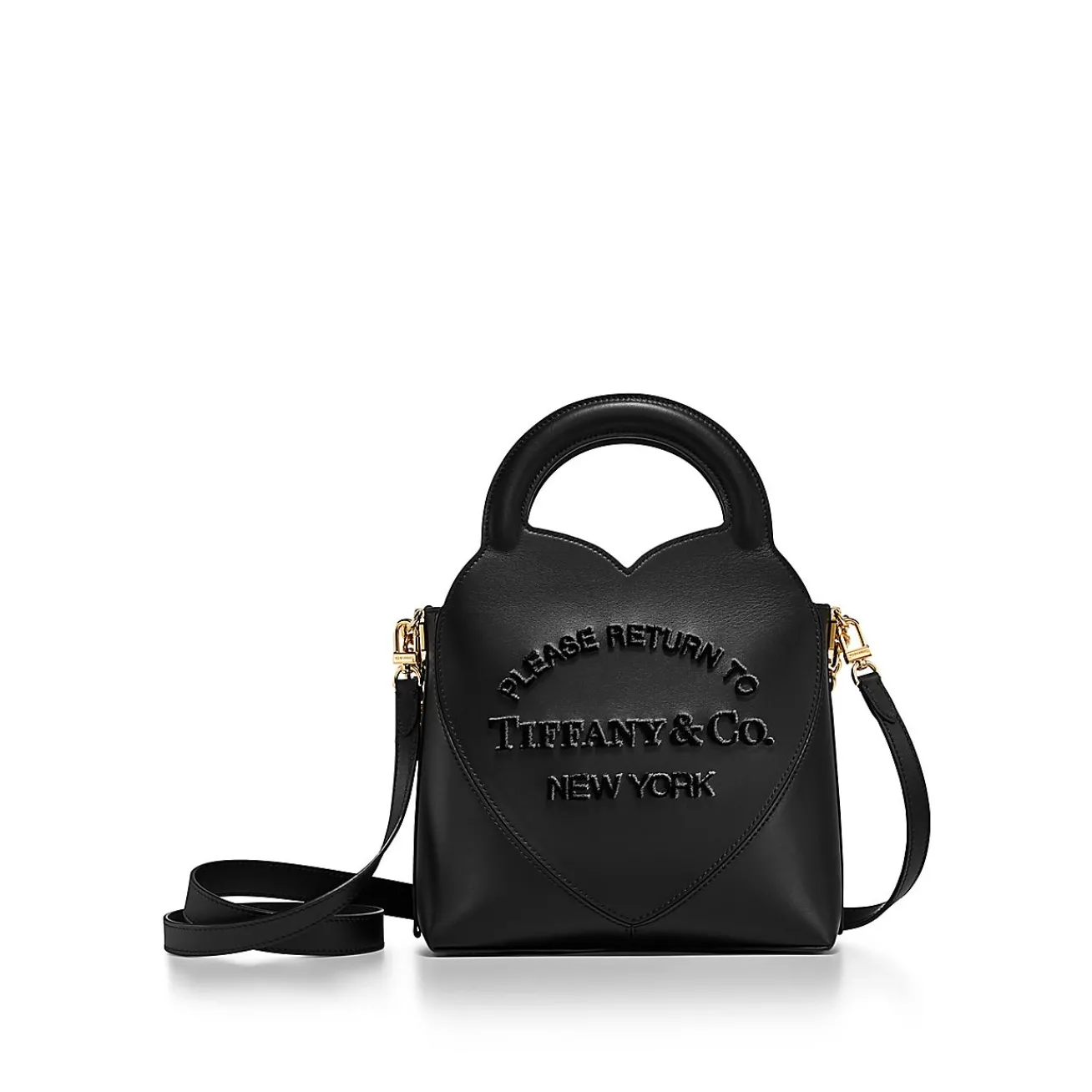 Tiffany & Co. Return to Tiffany® Mini Charm Tote Bag in Black Leather | ^Women Bags|Women's Accessories