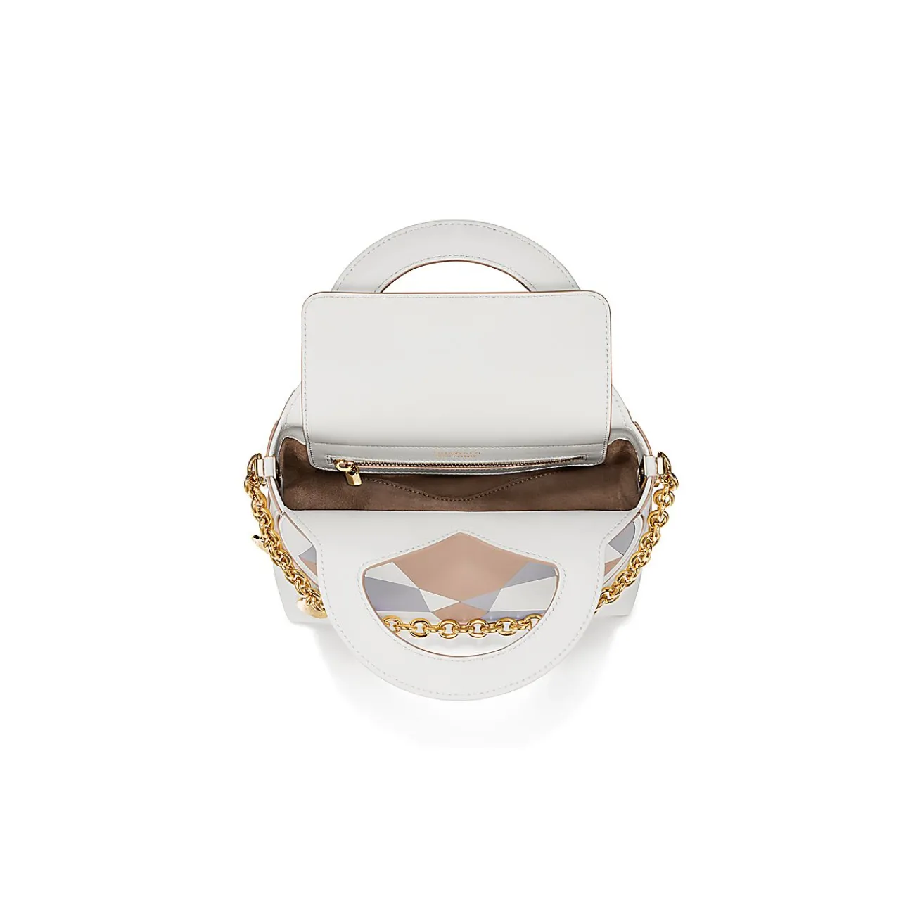 Tiffany & Co. Return to Tiffany® Mini Charm Tote Bag in Neutral Intarsia Leather | ^Women Bags|Women's Accessories