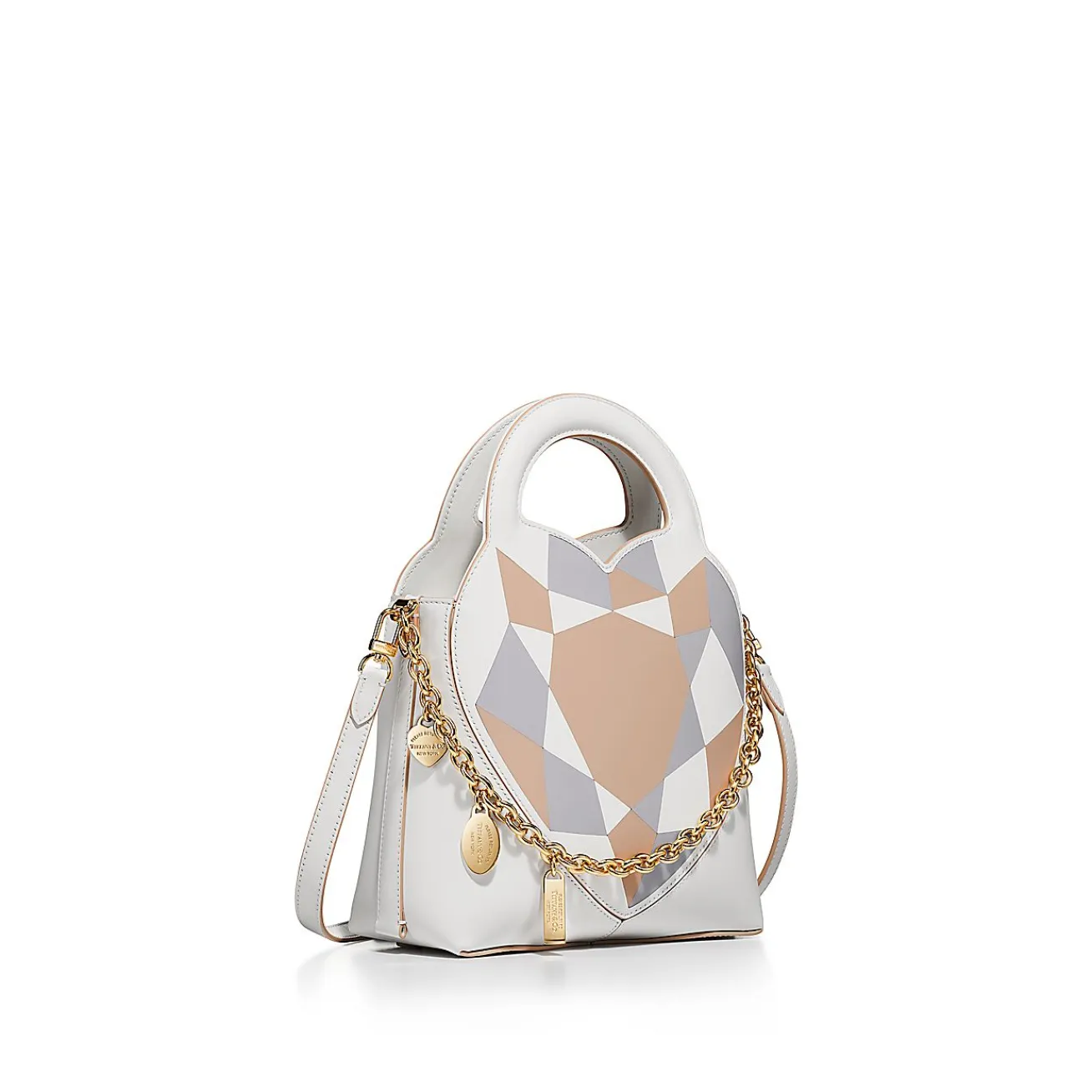 Tiffany & Co. Return to Tiffany® Mini Charm Tote Bag in Neutral Intarsia Leather | ^Women Bags|Women's Accessories