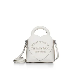 Tiffany & Co. Return to Tiffany® Mini Charm Tote Bag in White Leather | ^Women Bags|Women's Accessories