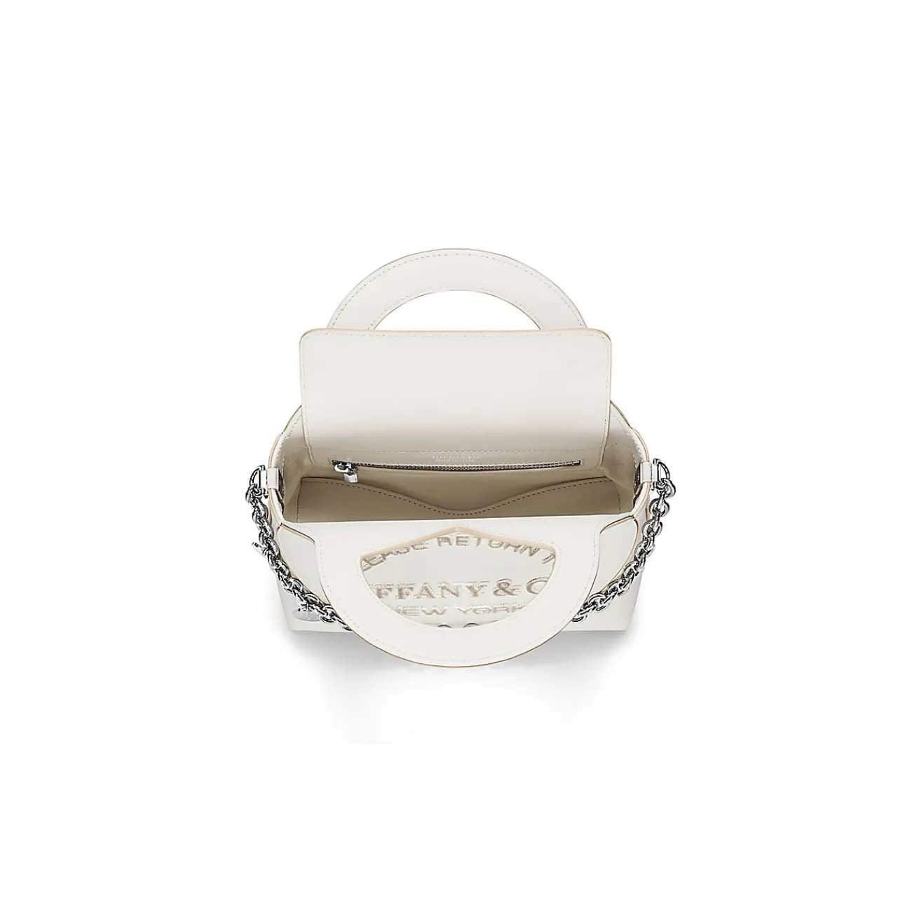 Tiffany & Co. Return to Tiffany® Mini Charm Tote Bag in White Leather | ^Women Bags|Women's Accessories
