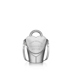 Tiffany & Co. Return to Tiffany® Mini Crossbody Bag in Silver-colored Leather | ^Women Bags|Women's Accessories