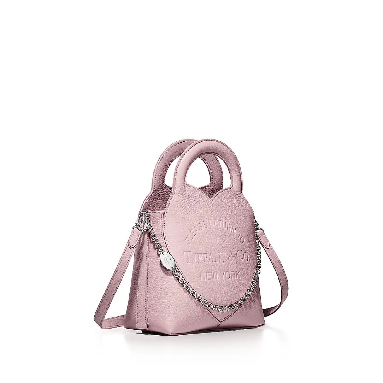 Tiffany & Co. Return to Tiffany® Mini Tote Bag in Crystal Pink Leather | ^Women Bags|Women's Accessories