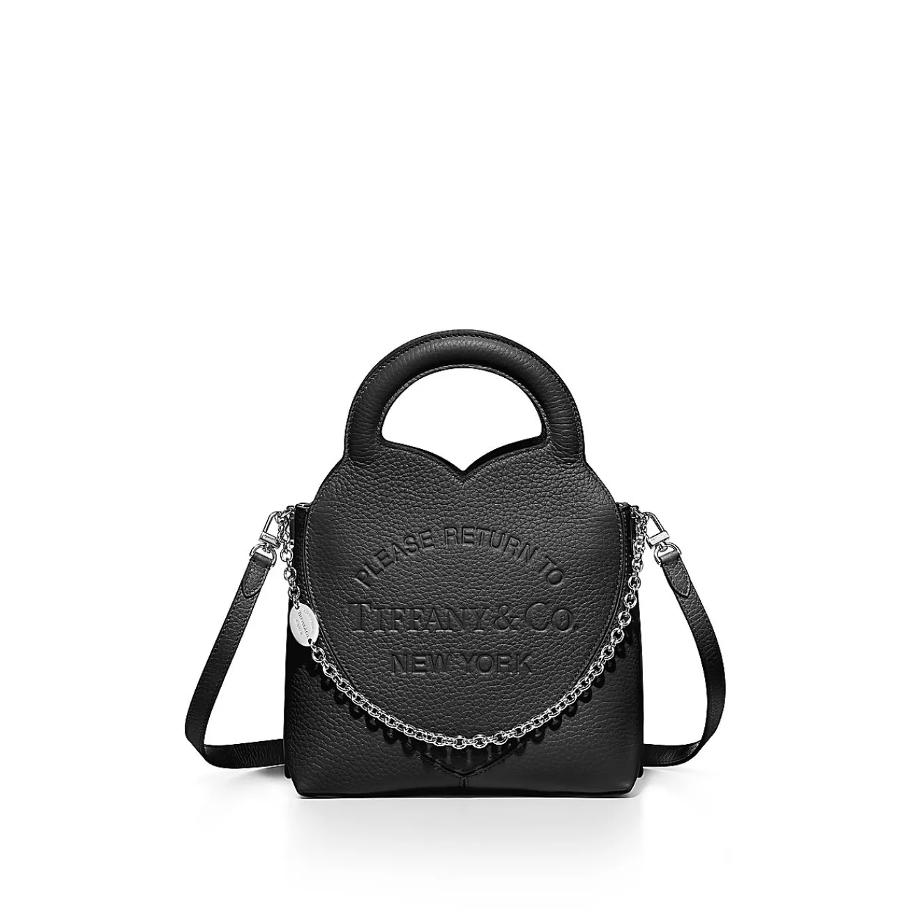 Tiffany & Co. Return to Tiffany® Mini Tote Bag in Black Leather | ^Women Bags|Women's Accessories