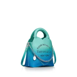 Tiffany & Co. Return to Tiffany® Mini Tote Bag in Infinity Blue Leather | ^Women Bags|Women's Accessories