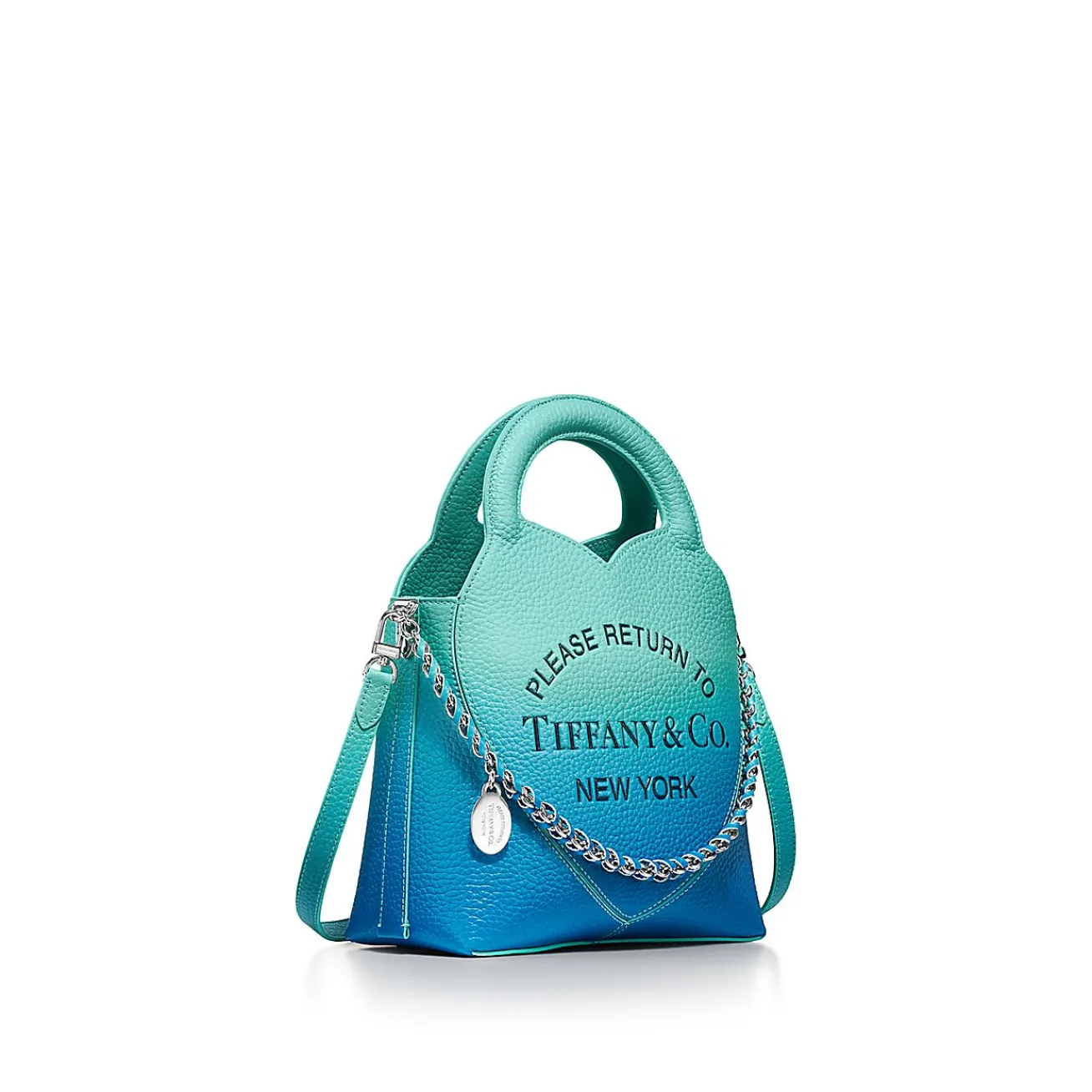 Tiffany & Co. Return to Tiffany® Mini Tote Bag in Infinity Blue Leather | ^Women Bags|Women's Accessories