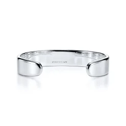 Tiffany & Co. Return to Tiffany® narrow cuff in sterling silver with diamonds, medium. | ^ Bracelets|Bold Silver Jewelry