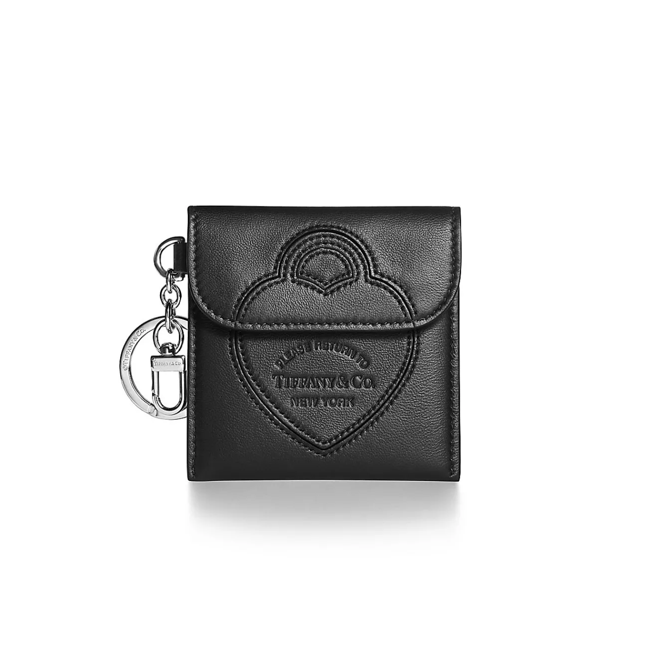 Tiffany & Co. Return to Tiffany® Pouch Bag Charm in Black Leather | ^Women Business Gifts|Small Leather Goods