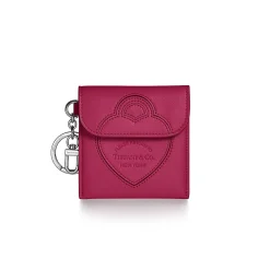 Tiffany & Co. Return to Tiffany® Pouch Bag Charm in Fuchsia Leather | ^Women Business Gifts|Small Leather Goods