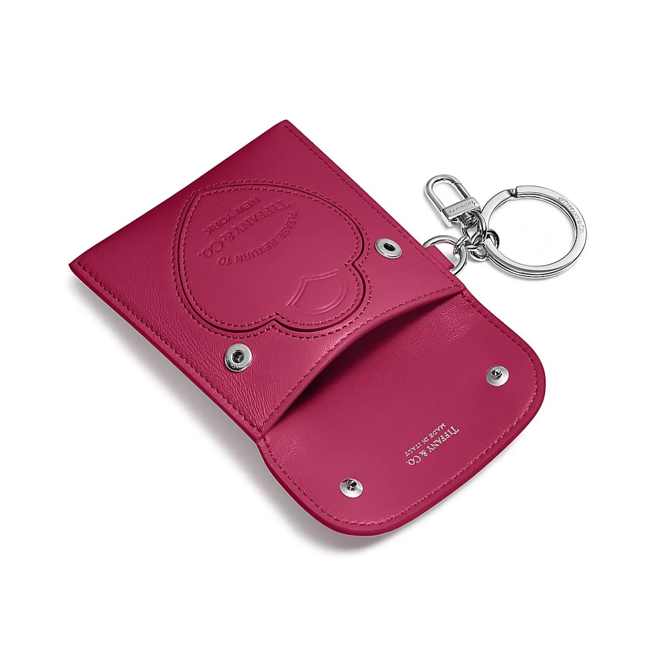Tiffany & Co. Return to Tiffany® Pouch Bag Charm in Fuchsia Leather | ^Women Business Gifts|Small Leather Goods