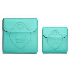 Tiffany & Co. Return to Tiffany® Pouch in Tiffany Blue® Leather, Large | ^Women Tiffany Blue® Gifts|Small Leather Goods