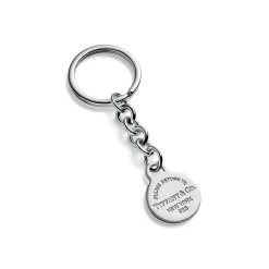 Tiffany & Co. Return to Tiffany® Round Tag Dangle Key Ring in Sterling Silver | ^Women Key Rings|Women's Accessories