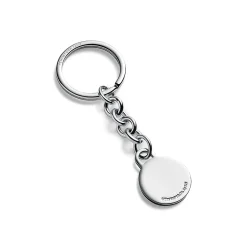 Tiffany & Co. Return to Tiffany® Round Tag Dangle Key Ring in Sterling Silver | ^Women Key Rings|Women's Accessories