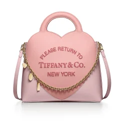 Tiffany & Co. Return to Tiffany® Small Charm Tote in Pink Colorblock Leather | ^Women Bags|Women's Accessories