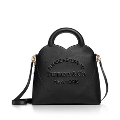 Tiffany & Co. Return to Tiffany® Small Charm Tote Bag in Black Leather | ^Women Bags|Women's Accessories
