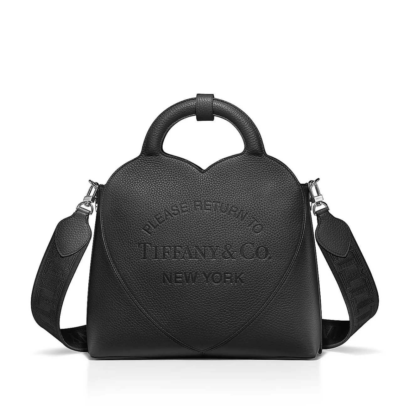 Tiffany & Co. Return to Tiffany® Small Tote Bag in Black Leather | ^Women Bags|Women's Accessories