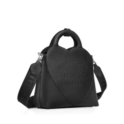 Tiffany & Co. Return to Tiffany® Small Tote Bag in Black Leather | ^Women Bags|Women's Accessories