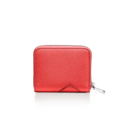 Tiffany & Co. Return to Tiffany® Small Zip Wallet in Hibiscus Red Leather | ^Women Small Leather Goods|Women's Accessories