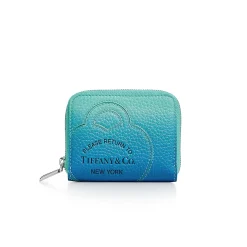 Tiffany & Co. Return to Tiffany® Small Zip Wallet in Infinity Blue Leather | ^Women Small Leather Goods|Women's Accessories