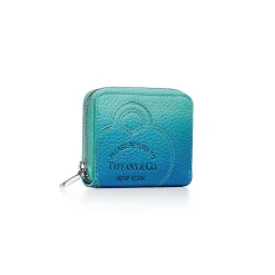 Tiffany & Co. Return to Tiffany® Small Zip Wallet in Infinity Blue Leather | ^Women Small Leather Goods|Women's Accessories