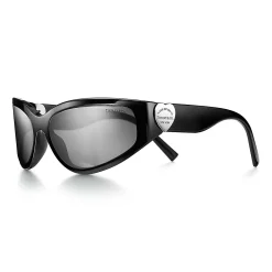 Tiffany & Co. Return to Tiffany® Sunglasses in Black Acetate with Gray Mirrored Lenses | ^Women Return to Tiffany®|Sunglasses