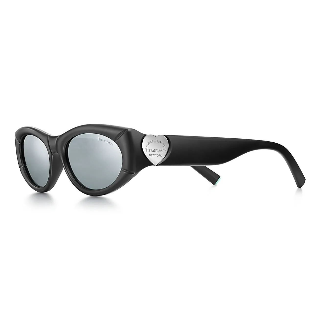 Tiffany & Co. Return to Tiffany® Sunglasses in Black Acetate with Gray Mirrored Lenses | ^Women Return to Tiffany®|Sunglasses