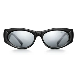 Tiffany & Co. Return to Tiffany® Sunglasses in Black Acetate with Gray Mirrored Lenses | ^Women Return to Tiffany®|Sunglasses