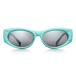Tiffany & Co. Return to Tiffany® Sunglasses in Tiffany Blue® Acetate and Gray Mirrored Lenses | ^Women Return to Tiffany®|Sunglasses
