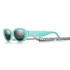 Tiffany & Co. Return to Tiffany® Sunglasses in Tiffany Blue® Acetate with Dark Gray Lenses | ^Women Return to Tiffany®|Sunglasses
