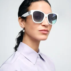Tiffany & Co. Return to Tiffany® Sunglasses in White Acetate with Tiffany Blue® Lenses | ^Women Return to Tiffany®|Tiffany Blue® Gifts