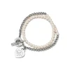 Tiffany & Co. Return to Tiffany® Wrap Bead Bracelet in Silver with Pearls and a Diamond, Small | ^ Bracelets|Gifts for Her