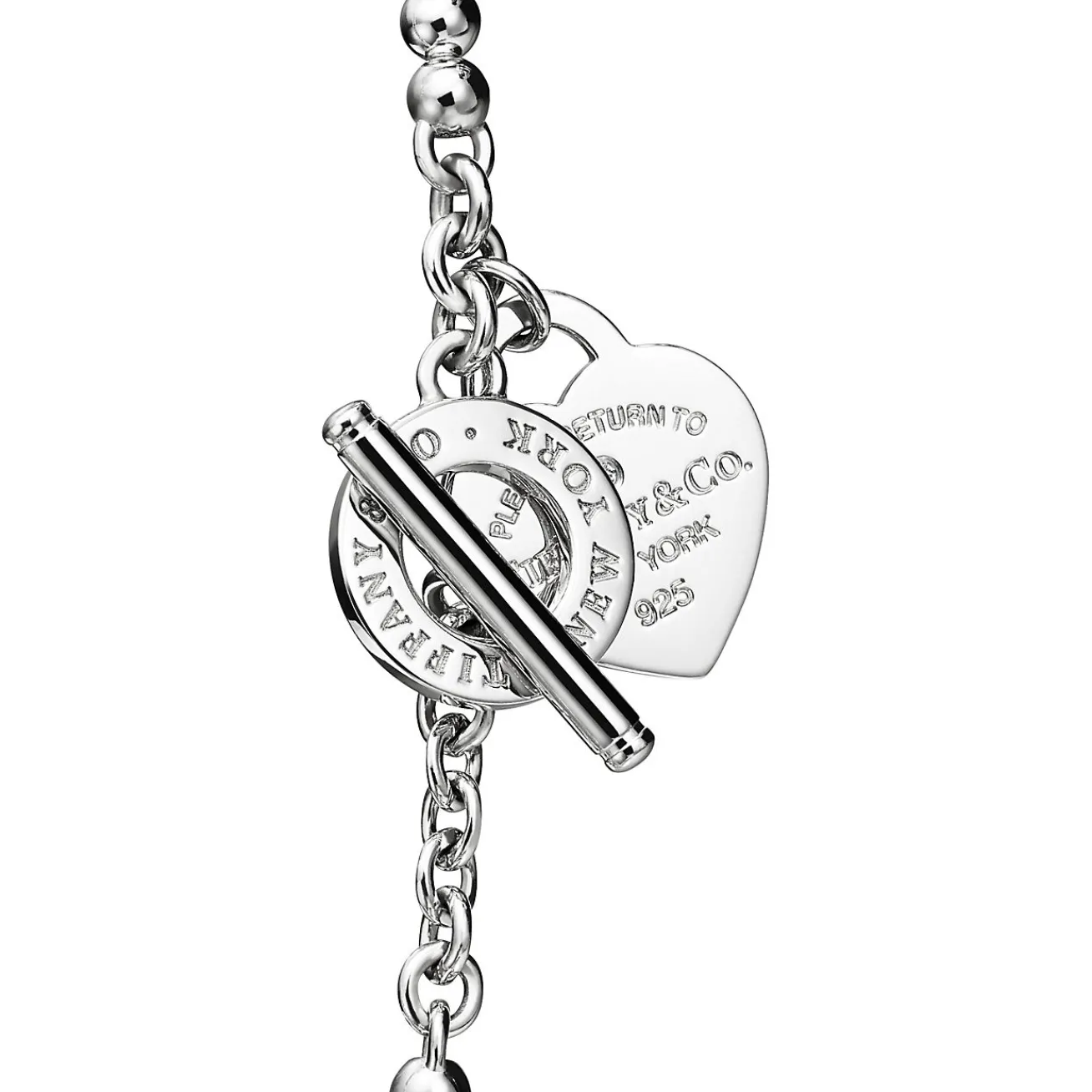 Tiffany & Co. Return to Tiffany® Wrap Bead Bracelet in Silver with Pearls and a Diamond, Small | ^ Bracelets|Gifts for Her