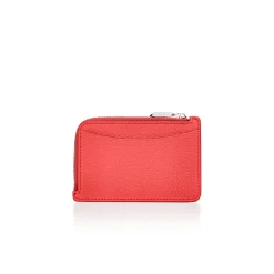 Tiffany & Co. Return to Tiffany® Zip Card Case Hibiscus Red Leather | ^Women Business Gifts|Small Leather Goods