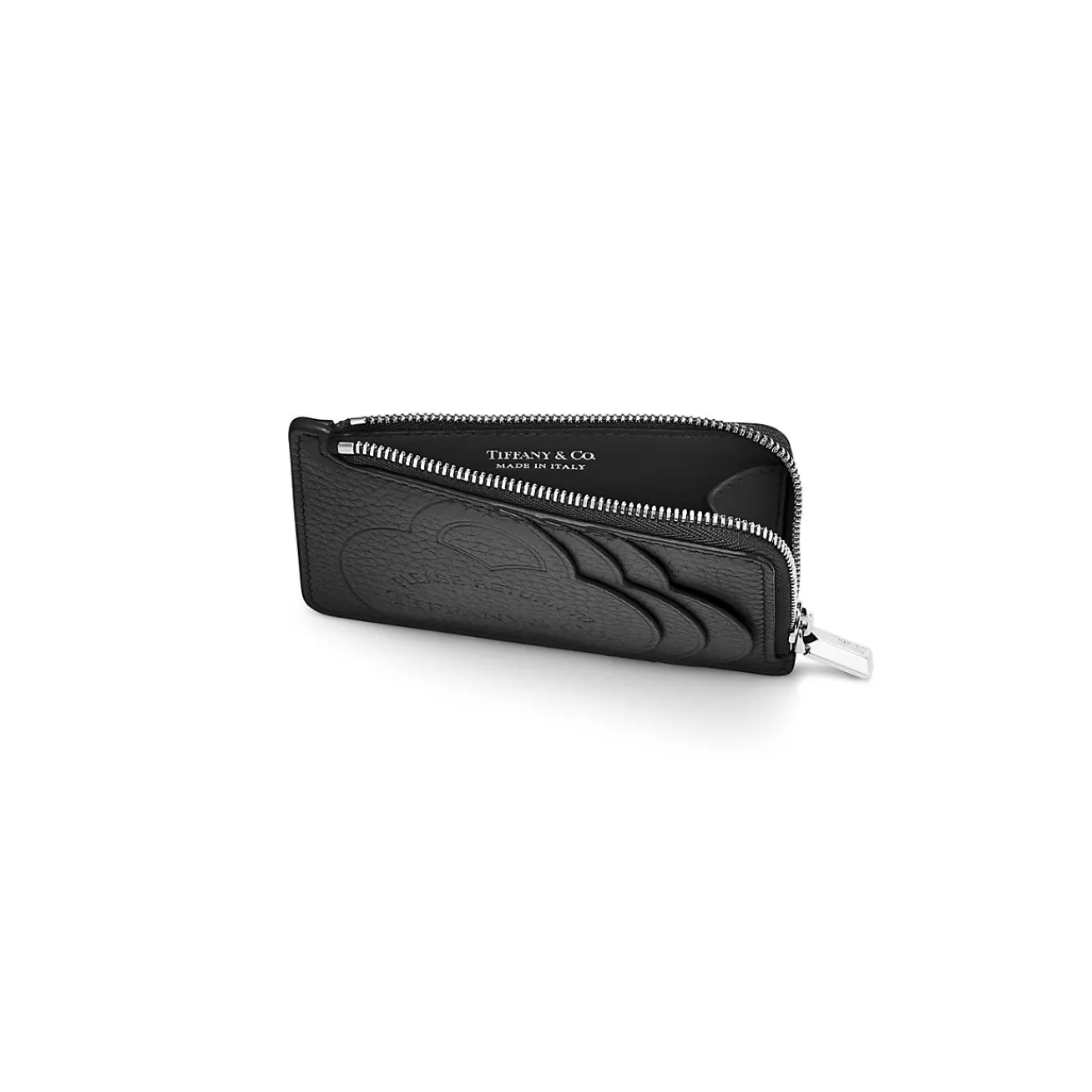 Tiffany & Co. Return to Tiffany® Zip Card Case in Black Leather | ^Women Business Gifts|Small Leather Goods