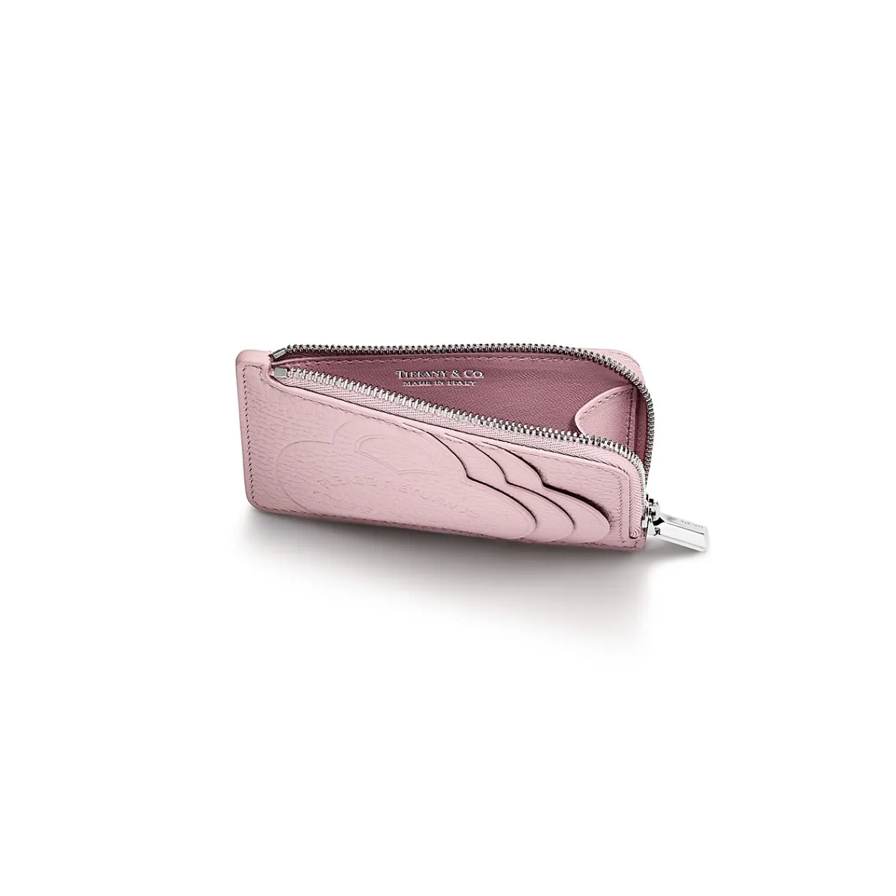 Tiffany & Co. Return to Tiffany® Zip Card Case in Crystal Pink Leather | ^Women Business Gifts|Small Leather Goods