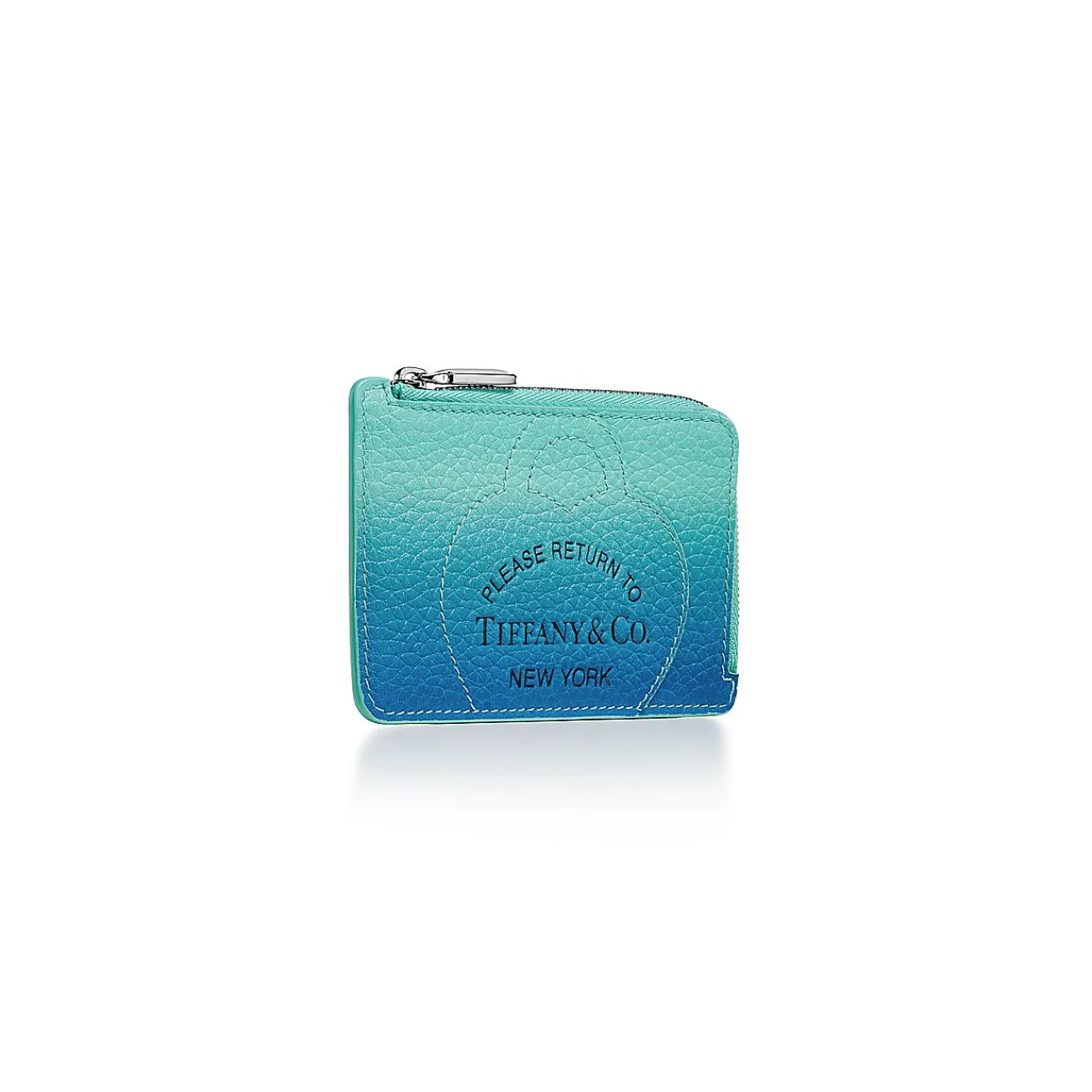 Tiffany & Co. Return to Tiffany® Zip Card Case in Infinity Blue Leather | ^Women Tiffany Blue® Gifts|Small Leather Goods