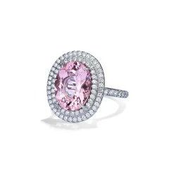 Tiffany & Co. Ring in Platinum with a Morganite and Diamonds | ^ Rings|Diamond Jewelry