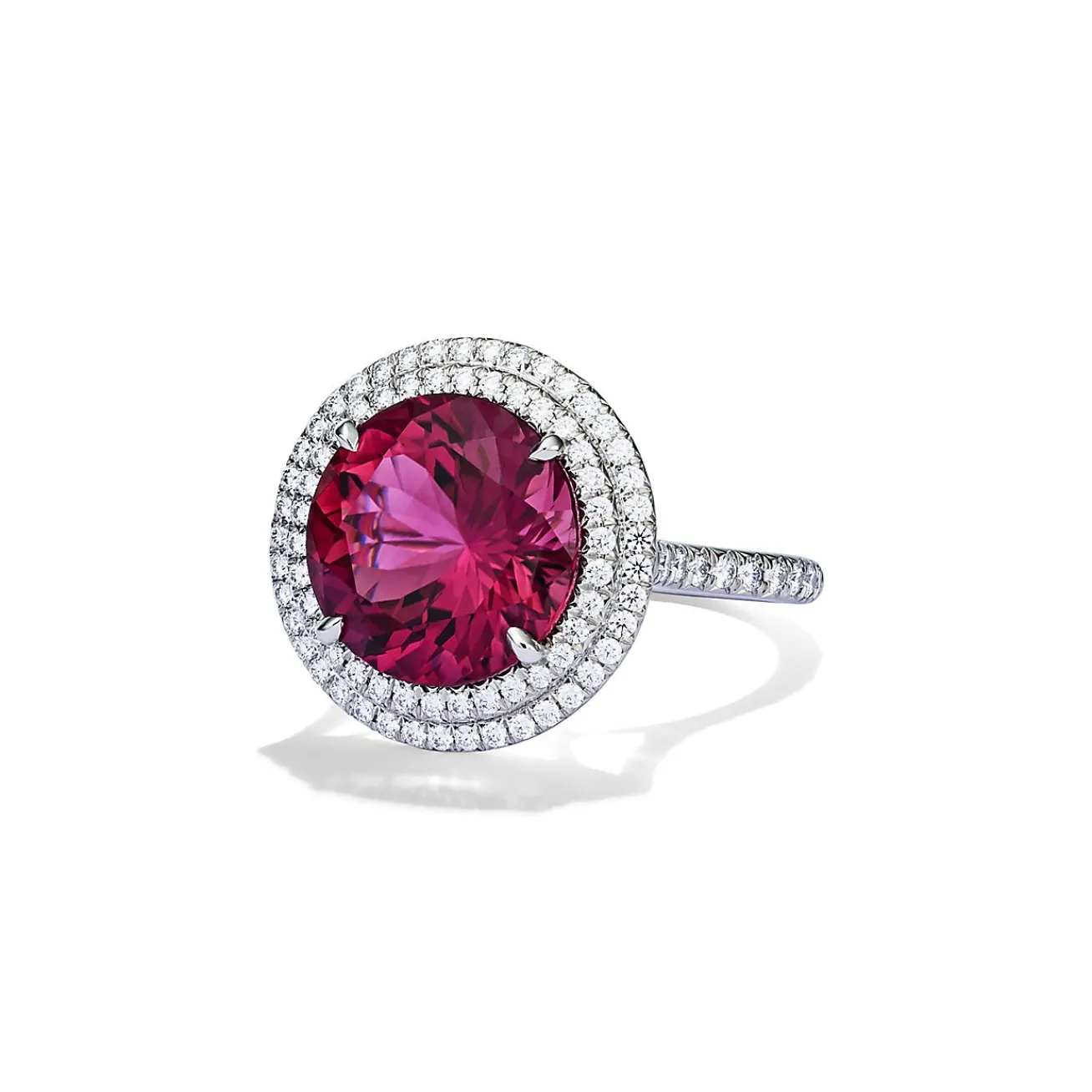 Tiffany & Co. Ring in Platinum with a Pink Tourmaline and Diamonds | ^ Rings|Diamond Jewelry