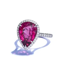 Tiffany & Co. Ring in Platinum with a Rubellite and Diamonds | ^ Rings|Diamond Jewelry