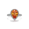 Tiffany & Co. Ring in Platinum with a Spessartine and Diamonds | ^ Rings|Diamond Jewelry