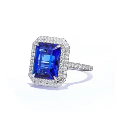 Tiffany & Co. Ring in Platinum with a Tanzanite and Diamonds | ^ Rings|Diamond Jewelry