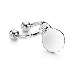 Tiffany & Co. Round tag key ring in sterling silver, small. | ^Women Him|Gifts for Him